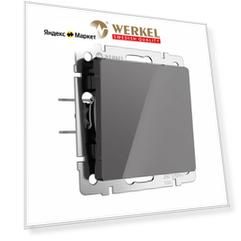 Выключатель одноклавишный Werkel W1110044 графит акрил IP20