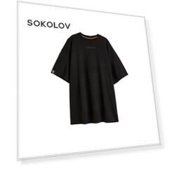 Футболка черная SOKOLOV 44 SOKOLOV