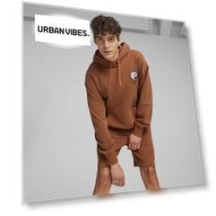 Мужская флисовая толстовка PUMA Downtown Graphic, Коричневый