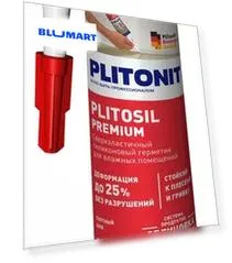 Герметик силиконовый «Plitonit» PlitoSil Premium светло-серый