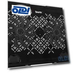 Подставка для ноутбука Buro BU-LCP150-B212 15"335x265x22мм 74.35дБ 1xUSB 2x 140ммFAN 480г металлическая сетка/пластик черный