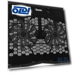 Подставка для ноутбука Buro BU-LCP150-B213 15"335x265x22мм 74.35дБ 1xUSB 2x 140ммFAN 480г металлическая сетка/пластик черный