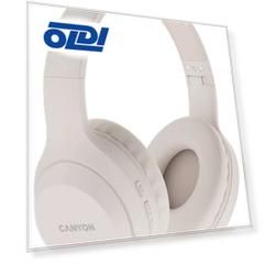 CANYON BTHS-3, Bluetooth headset,with microphone, BT V5.1 JL6956, battery 300mAh, Type-C charging plug, PU material, size:168*190*78mm, charging cable