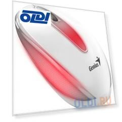 Мини-светодиодная мышь проводная Genius DX-Mini, White, USB, разрешение 1000 DPI, длина 95 мм. Цвет: белый