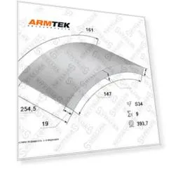 Накладки тормозные с заклепками STD 394x254