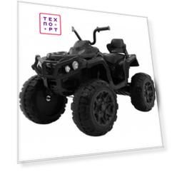 Электроквадроцикл с пультом управления BDM Grizzly ATV 4WD Black 12V - BDM0906-4