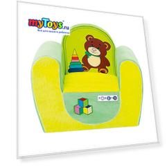 Игровое кресло Paremo Медвежонок, жёлтое