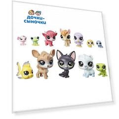 Игровой набор Littlest Pet Shop 12 Счастливых петов Донат