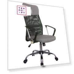 Кресло Riva Chair RCH 8074 F черная сетка /ткань серая