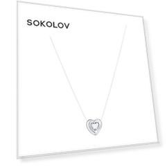 Колье SOKOLOV из серебра с фианитом