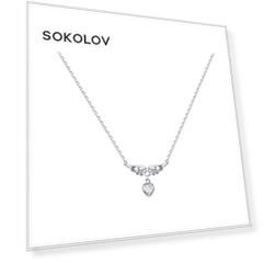 Колье SOKOLOV из серебра с фианитом