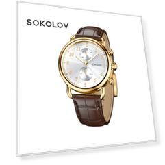 Мужские стальные часы SOKOLOV