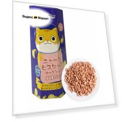 Лакомство для кошек Japan Premium Pet Молочные бисквиты на основе королевской сёмги для чистки зубов , 60 г