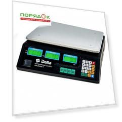 Весы торговые Delta, 10 Вт, 33х23 см, до 35 кг/ 5 г, ТВН-35