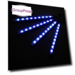 Подсветка салона 9 LED, 14 см, пульт, светомузыка, RGB, 4 шт.
