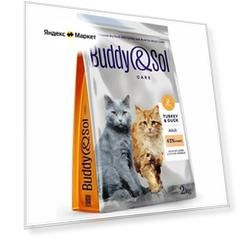 Корм для кошек Buddy&Sol 2 кг суперпремиум-класса сухой с индейкой и уткой