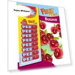 Набор пастилок PEZ со вкусом вишни, 8 штук, 68 гр – без ГМО и глютена