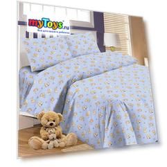 Детское постельное белье 3 предмета Letto, простыня на резинке, BGR-64