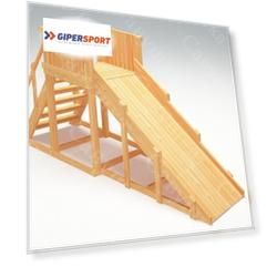 Зимняя деревянная горка Савушка "Зима wood-2"