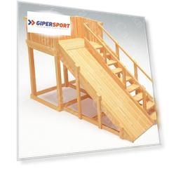 Зимняя деревянная горка Савушка "Зима wood-3"