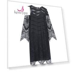 Черное кружевное платье TWINSET