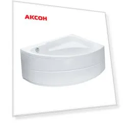 ванна акриловая асимметричная "гоа" 150х100см, правосторонняя, белая