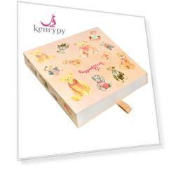 Коробка 35х35х8 Мишки Тедди Кенгуру детская