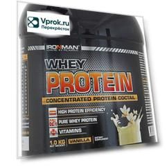 Коктейль протеиновый IronMan Whey Protein Ваниль 1кг
