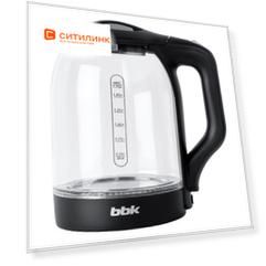 Чайник электрический BBK EK1724G, 2200Вт, черный