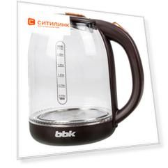 Чайник электрический BBK EK1727G, 2200Вт, коричневый