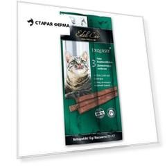 Edel Cat лакомство для кошек колбаски с уткой, печенью и кошачьей травой - 3 шт