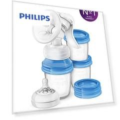 Ручной молокоотсос Philips Avent серии Natural c контейнерами SCF330/13