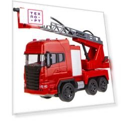 Машинка на радиоуправлении 1Toy Экстренные службы пожарная свет пускает водяную струю 45 см Т17670