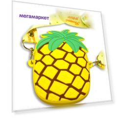 Силиконовая сумочка JoliJoy Ананас, желтая