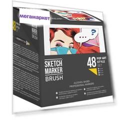 Набор маркеров Sketchmarker Brush Pop Art style 48 ов