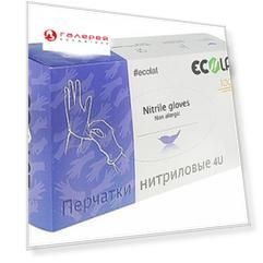 ECOLAT Перчатки нитриловые, фиолетовые, размер M / 4U EcoLat 100 шт