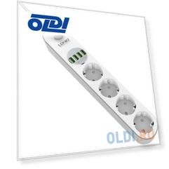 Сетевой фильтр LDNIO SE4432 4 розетки 4xUSB 2 м