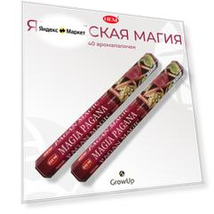 Набор HEM Языческая магия - 2 упаковки по 20 шт - ароматические благовония, палочки, Pagan Magic - аромат цветочно-смолистый, пряный, теплый - Hexa ХЕМ