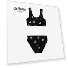 Купальник раздельный с цветочным рисунком белый для девочек Gulliver (134-140)