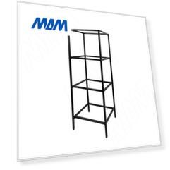 Каркас стеллажа напольного 500x1360x450мм (4 полки), черный (RAL 9005, муар) (MF.31.50x136x45.BLC)