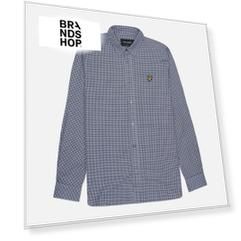 Мужская рубашка Lyle & Scott Shepherd Check, цвет синий, размер S
