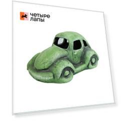 Декор для аквариумов 'Машина малая' - реалистичный зеленый грот 19x10x9 см