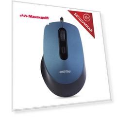 мышь проводная Smartbuy ONE 265-B  беззвучная синяя