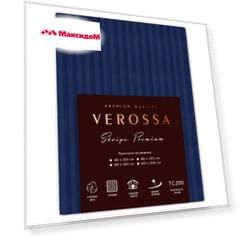 простыня на резинке VEROSSA Stripe 180х200х30см сатин-страйп синяя, арт.784518