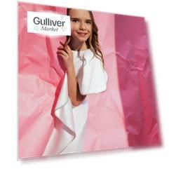 Платье туникообразной формы с архитектурным кроем белое для девочки Gulliver (164)