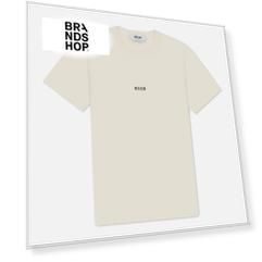 Женская футболка MSGM Micrologo Basic Crew Neck, цвет бежевый, размер S