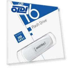 Smartbuy USB Drive 16Gb Scout White [SB016GB3SCW]