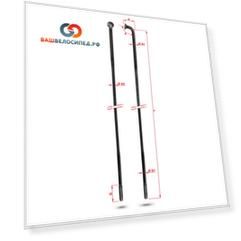 Спица велосипедная Rodi Double Butted Oxidised,  2,0x1,8x2,0, без ниппеля, черный, 7RC1920257 (Длина: 259)