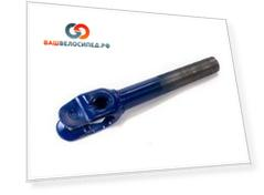 Вилка для прыжкового самоката, 100ммх1-1/8", стальная, резьбовая, шток 200мм, матовая, синяя, blue