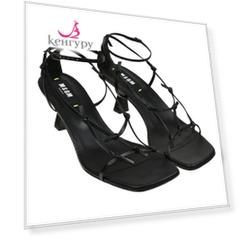 Плетеные босоножки на каблучке MSGM shoes